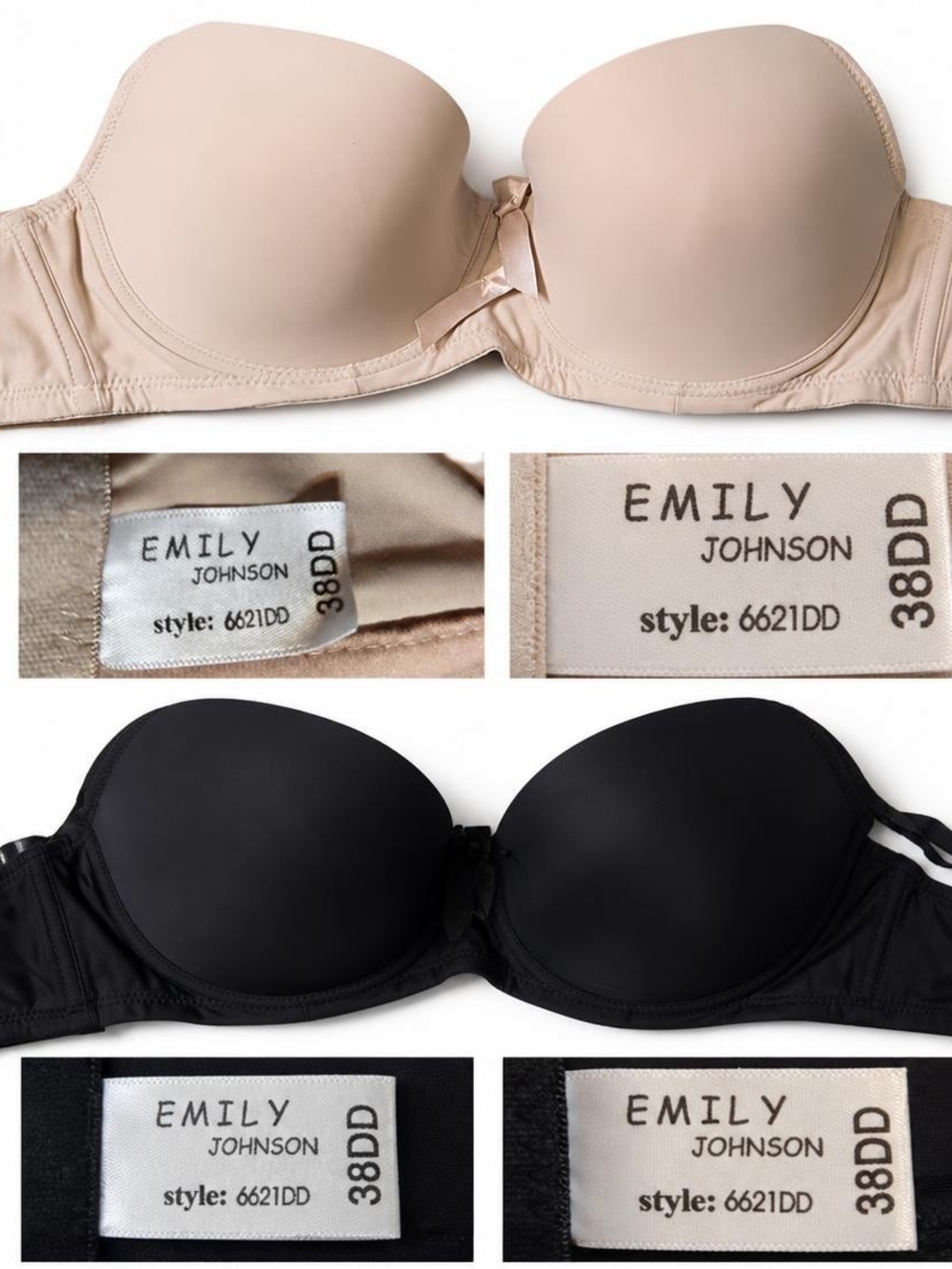 Multiway Strapless Bra in Nude and Black